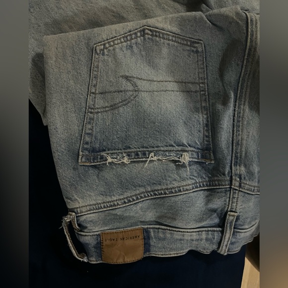 Jean bleu american eagle, jeans straight pour femme, peu porté - Picture 2 of 4